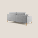 Divano 3 Posti 206x95x91 cm in Tessuto Grigio Chiaro