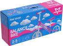 Bicicletta Senza Pedali Balance Bike per Bambini 10 Pollici 80x40x60 cm Sellino e Manubrio Regolabili Sport Rosa  