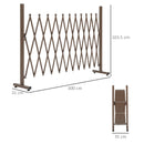 Recinzione per Giardino Estensibile Autoportante 35-300 cm in Metallo e Alluminio Marrone Scuro