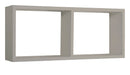 Mensola Rettangolare 2 Scomparti da Parete 70x30x15,5 cm in Fibra di Legno Morgana Marrone Talpa