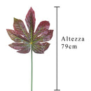 Set 6 Foglie di Aralia Artificiale Altezza 79 cm Verde
