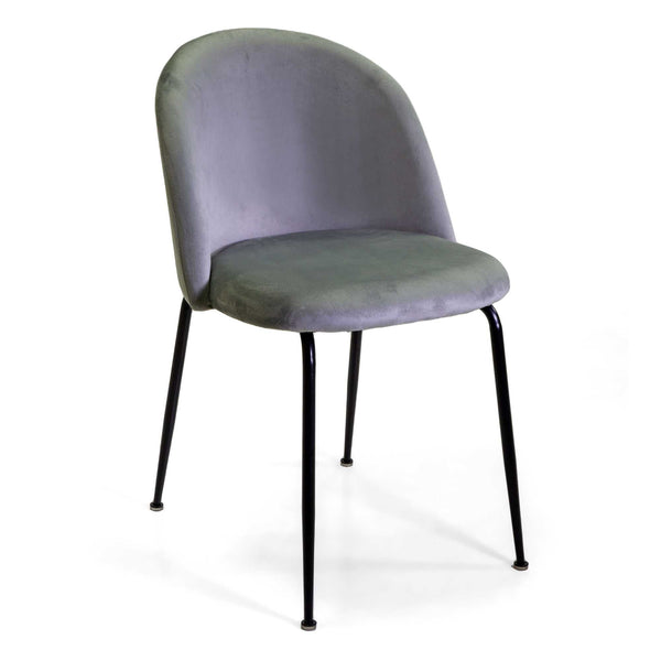 Sedia Sammi 50x57xh47/77,5 cm in Tessuto Velluto Grigio/Nero sconto