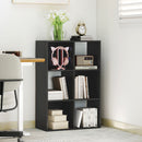 Libreria a Cubi con 6 Ripiani Portaoggetti, in Legno, 61.5x29.5x91.5 cm, Nero      