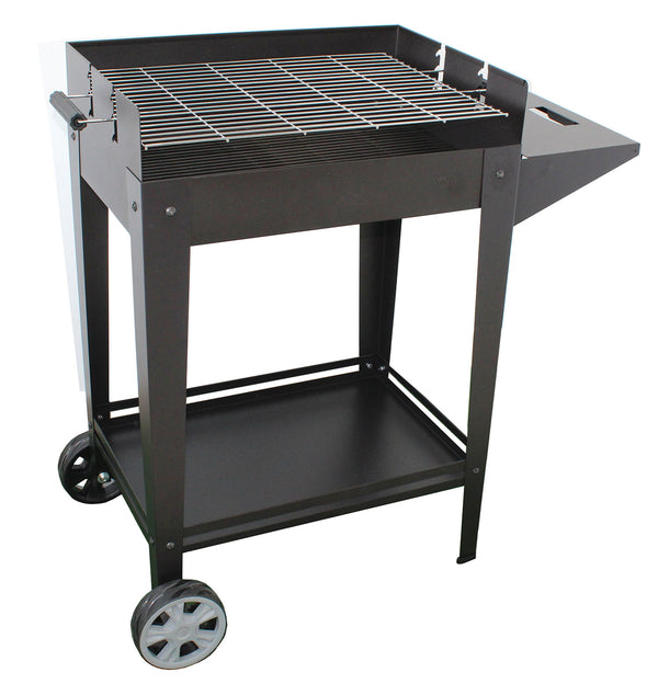 Barbecue a Carbone 93,5x40,5x88,5 cm Griglia Altezza Regolabile in Acciaio Denia Nero prezzo