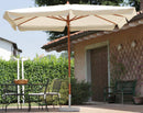 Ombrellone da Giardino 3x3 m Palo Ø48 mm in Legno Vorghini Classic Ecrù Seconda Scelta