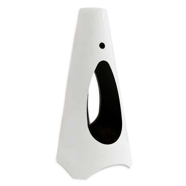 sconto Stufa a Bioetanolo Fiammetta Round Statica Bruciatore da 1,5 L Struttura in Acciaio Bianco