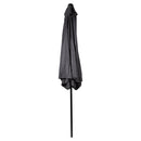 Ombrellone da Giardino Cuba Ø 300x236 cm Struttura in Acciaio e Copertura in Poliestere Grigio      