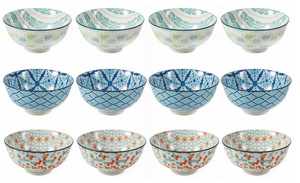 online Set 12 Ciotole Ø12x6 cm 240 ml in Gres VdE Tivoli 1996 Colors