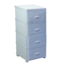 Cassettiera 4 Cassetti 43x36,8xh89,4 cm in Plastica Bianco