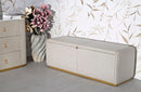 Panca con Contenitore Bauty 130x45x45 cm in Pino e MDF e Metallo      