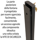 Fontana da Giardino Design a Colonna Ovale Rubinetto in Ottone Senza Base Verde