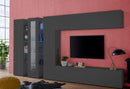 Pensile 1 Anta Vasistas 180x40x30 cm Maruska Grigio Antracite Opaco