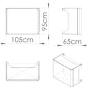 Copri Condizionatore da Esterno Large 105x65x95 cm in Acciaio Zincato Antracite