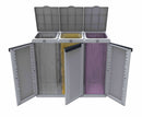 Armadio Per Raccolta Differenziata 102x39x88,7 cm 3 Ante in Polipropilene Ecocab Grigio