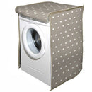 Telo Copertura Lavatrice 60x60x80 cm Protezione con Chiusura Zip in Tessuto a Cuori Tortora      