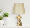 Lampada da Comodino Glam Woman 25x42,5x25 cm in Ceramica Oro