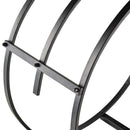 Portalegna per Camino 71x32x73 cm in Ferro Battuto  Nera