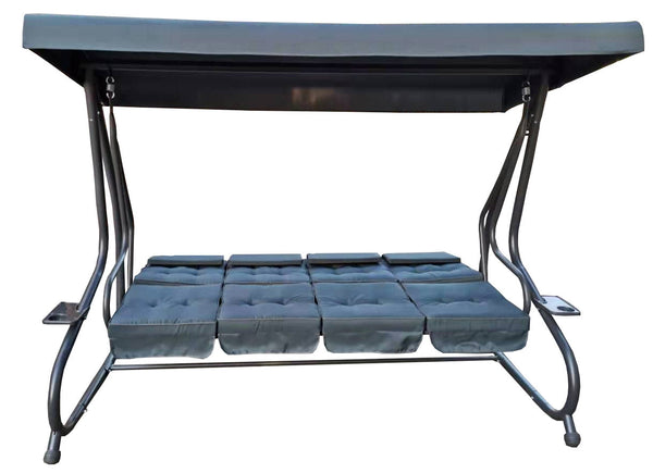 sconto Dondolo 4 Posti da Giardino 230x120x170 cm Schienale Reclinabile per Funzione Letto Grigio