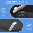 Lettino Brandina per Cani Medi e Grandi 106x81x33 cm Rialzato con Poggiatesta da Esterno in Tessuto a Rete Nero      