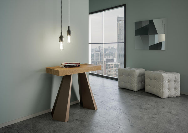 acquista Consolle Allungabile 90-196x40x77 cm in Nobilitato Marrone