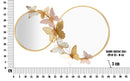 Specchio da Muro Double Farfalle Pink 81x3x52,5 cm in Ferro e Specchio e MDF Multicolor      