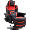 Sedia da Gaming Massaggiante con Poggiapiedi e Cuscino 79,5x82,5x111,5 cm in Pelle PU Nero   