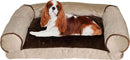 Divanetto Tappeto per Cani e Gatti 77x60x17cm Marrone e Panna