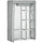 Armadio Guardaroba da Campeggio 103x43x162,5 cm 6 Ripiani Aperti e un Appendino in Tessuto non Tessuto Grigio