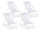 Set 4 Sdraio Pieghevoli Taylor Bianco Taylor Bianco