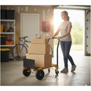 Carrello Multifunzione Portatutto Carico Massimo 120 kg Piattaforma Carrello Porta Pacchi in Acciaio Giallo