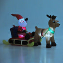 Babbo Natale Gonfiabile con LED per Interni ed Esterni 152x72x122 cm 