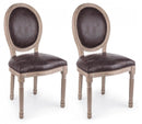 Set 2 Sedie 48x46x96h cm Mathilde Dark 