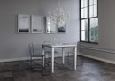 Tavolo Allungabile 90x90x180x78-80 cm Impero Libra Bianco Frassino