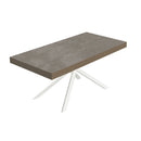 Tavolo Allungabile 200/460x90 cm Niket Tortora Gambe Bianche      