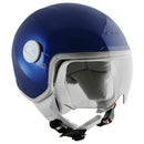 Casco Demi-Jet per Bambini Visiera Sagomata CGM Magic Mono 205A Blu Metallizzato YS - (49-50 cm)