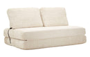 Divano Letto Faster Bianco 150x100x80 cm in Spugna e Poliestere Bianco      