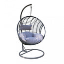 Dondolo Pensile da Giardino Elba in Wicker Grigio