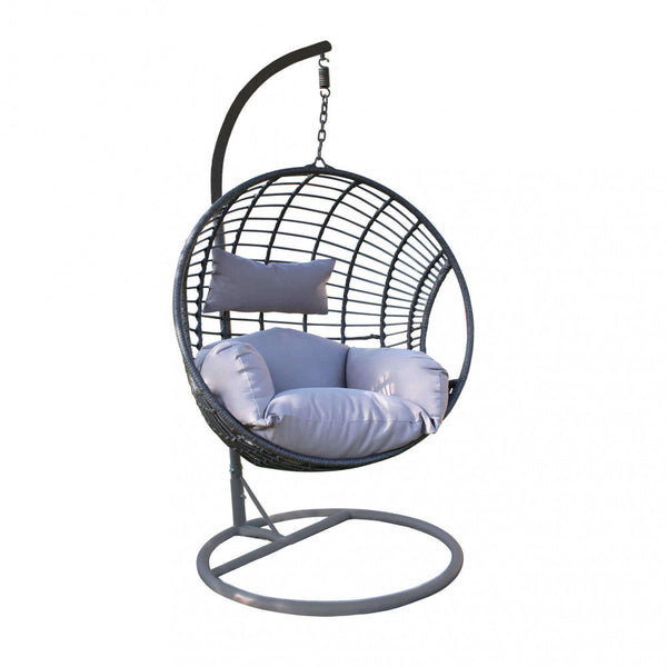 Dondolo Pensile da Giardino Elba in Wicker Grigio prezzo