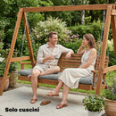 Cuscino per Chaise Lounge 198 x 65 cm da Esterno UV50+ Imbottitura in Cotone PP Grigio Chiaro      
