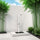 Doccia da Giardino in Alluminio con Soffione e Lavapiedi Sined Luna Alu Bianco