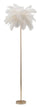 Lampada da Terra Palm Bianca Ø55x160 cm in Ferro e Plastica Oro e Bianco