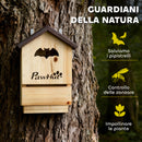Set di 3 Casette per Pipistrelli 21,5x11,5x34 cm in Legno di Abete Naturale      
