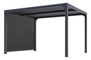 Pergola da Giardino 3,6x3 m in Alluminio con Tenda Laterale Grigio Antracite