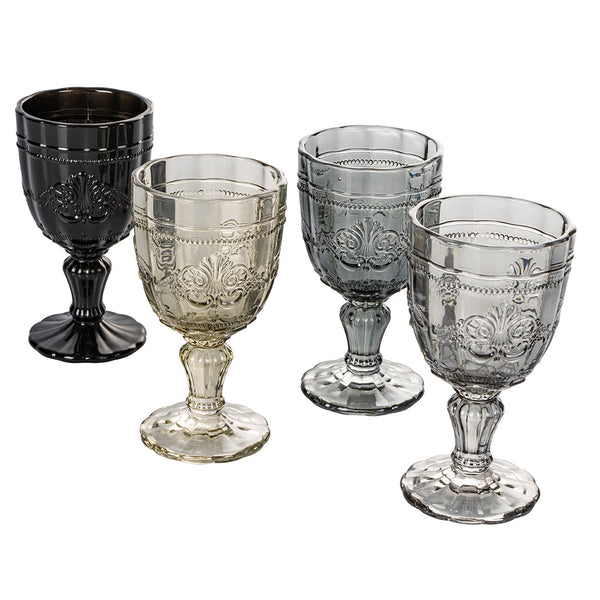 online Set 4 Calici Syrah Stones in Vetro VdE Tivoli 1996 Grigio