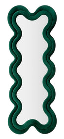 Specchio da Muro Monica Verde 58x4x160 cm in MDF e Poliestere e Specchio Verde      