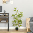Pianta Artificiale di Bambù H120 cm con Vaso Verde