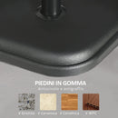 Base per Ombrellone da Giardino in Plastica e Cemento da 11kg 36x36x31cm Nero