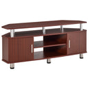 Mobile TV Classico in Legno con 2 ripiani Marrone 120x39.5x52 cm 
