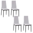 Set 4 Sedie 41x50x97 cm in Tessuto Bianco
