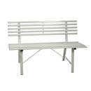 Panchina da Giardino in Metallo 150x57x44/76cm Krew Bianca
